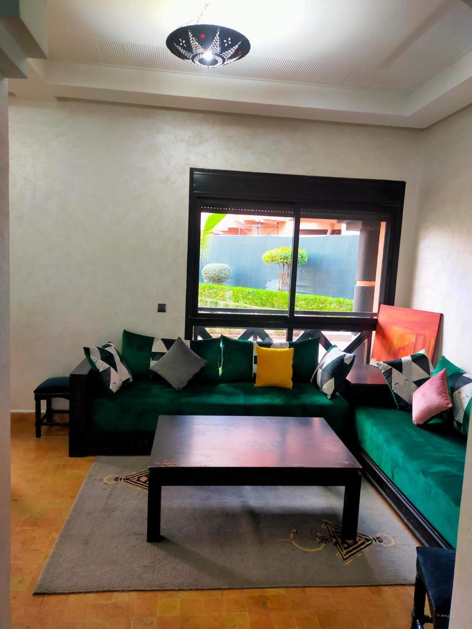 Un Moderne Chic Appartement Vue Sur Piscine Marrakesh Buitenkant foto